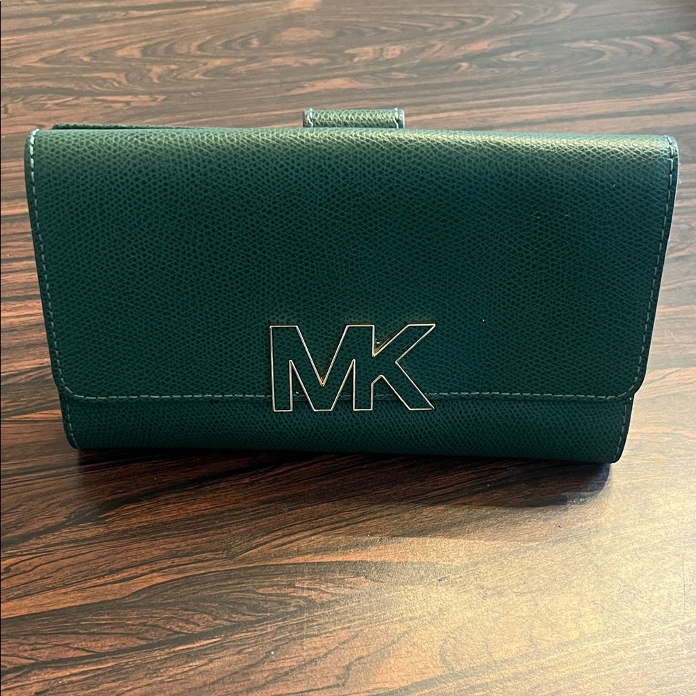 Michael Kors Green Wallet with Logo
